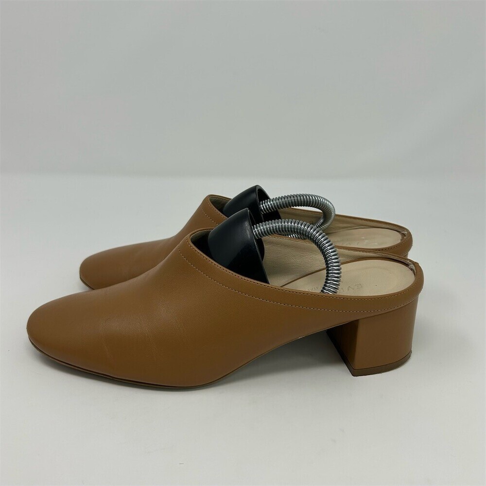 Everlane The Day Heel Mule Womens Brown Slip-On Block Heel Almond Toe Size 8 - Picture 6 of 12